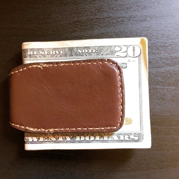 Leather Money Clip - Picture 1 of 4